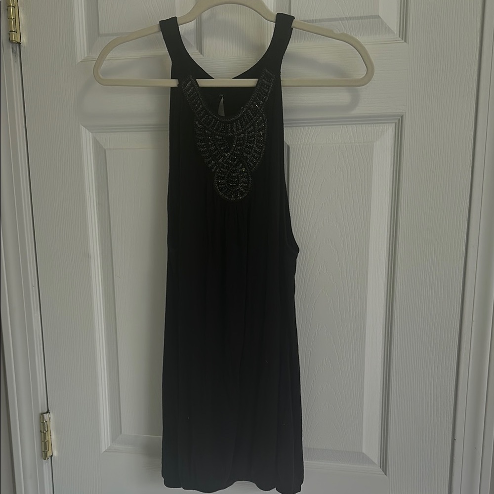 Lane Bryant Black Too with Beaded Accents